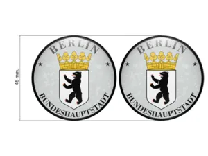 TÜV Kennzeichen-Sticker Bundeshauptstadt Nummernschild plakette